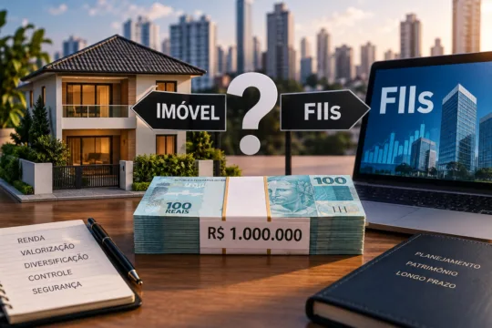 Investir em FIIs ou comprar um imóvel: o que é melhor com R$ 1 milhão?